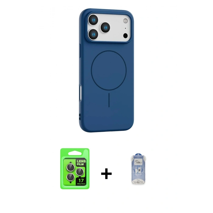 MARSİLYAN™- iPhone 17 Pro Kılıf Yankı Form Serisi - Siyah Joko Magic 5D Cam + Raze Metal Kamera Lens - GI