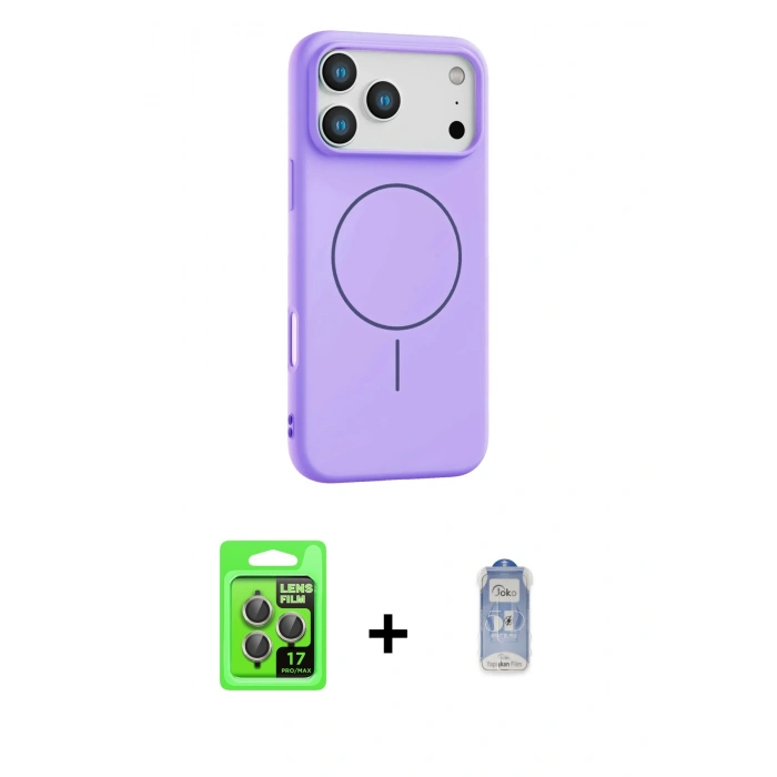 MARSİLYAN™- iPhone 17 Pro Kılıf Yankı Form Serisi - Siyah Joko Magic 5D Cam + Raze Metal Kamera Lens - GI
