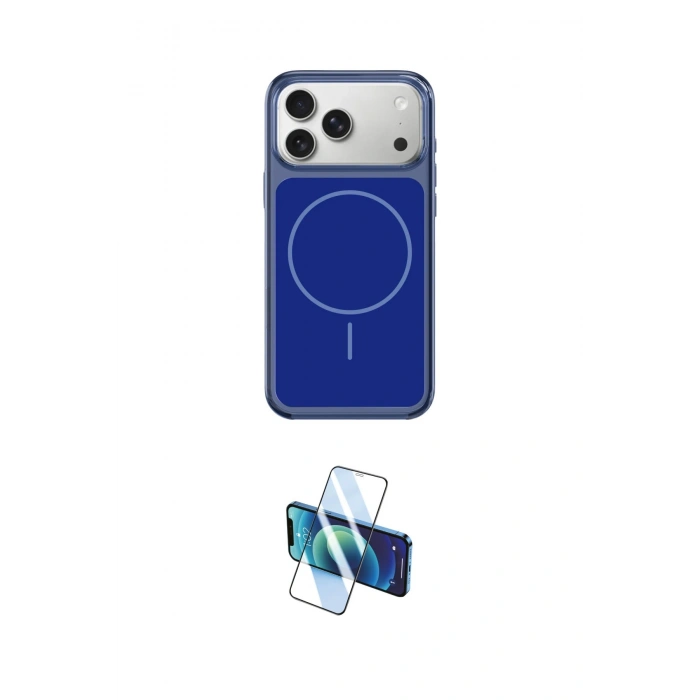 MARSİLYAN™- iPhone 17 Pro Kılıf Yankı Minimal Serisi - Siyah 3D Antistatik Seramik Nano Ekran Koruyucu