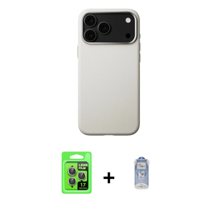 MARSİLYAN™- iPhone 17 Pro Kılıf Zirve Modern Prime - Siyah Joko Magic 5D Cam + Raze Metal Kamera Lens - GI