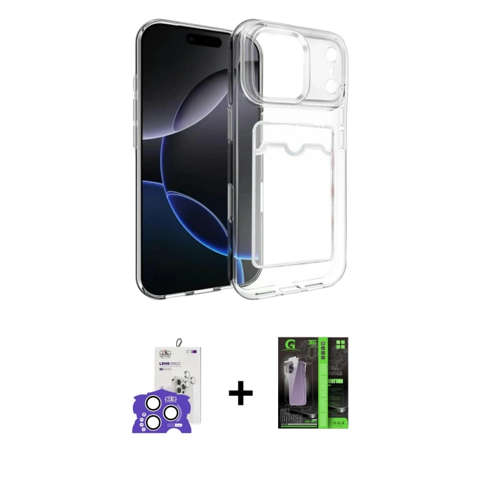 MARSİLYAN™- iPhone 17 Pro Max Kılıf Doruk Klasik Koleksiyonu - Siyah 360 Mat Full Body Arka Koruyucu + Bilvis Titan Kamera Lens - GS