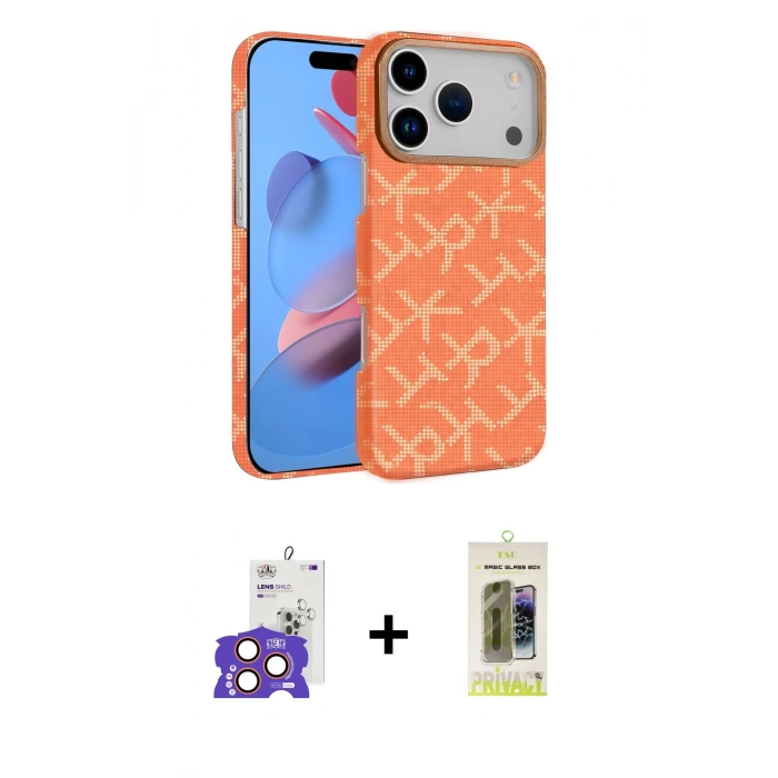 MARSİLYAN™- iPhone 17 Pro Max Kılıf Doruk Serisi - Siyah Joko Magic 5D Hayalet Cam + Bilvis Titan Kamera Lens - TU