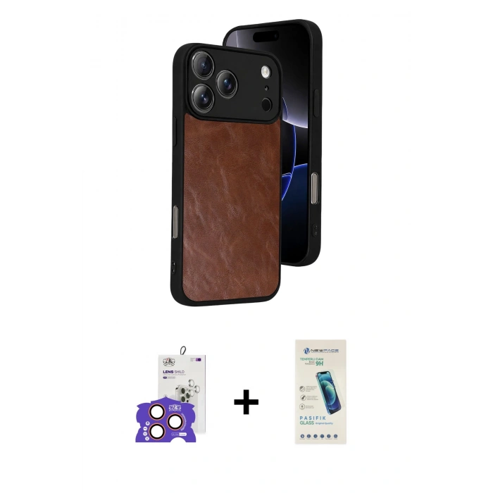 MARSİLYAN™- iPhone 17 Pro Max Kılıf Kıvılcım Işık Serisi - Şeffaf Pasifik Cam Ekran Koruyucu + Bilvis Titan Kamera Lens - TU