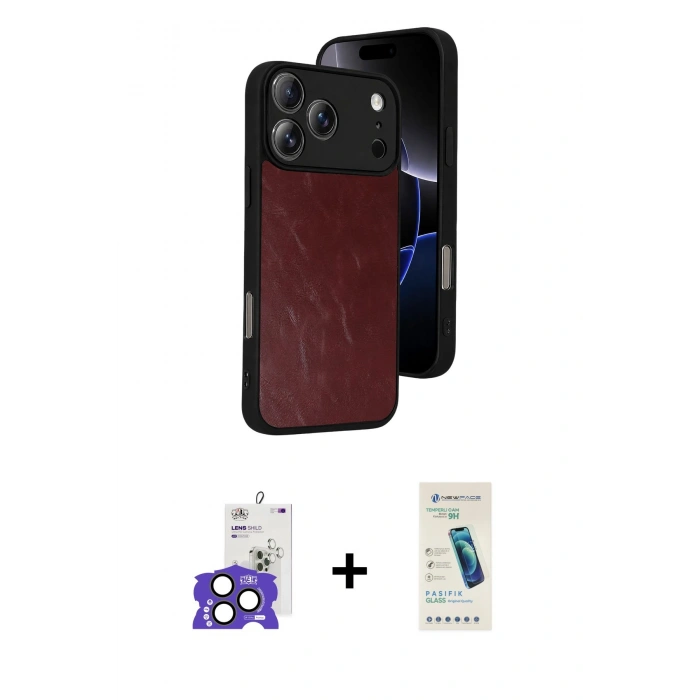 MARSİLYAN™- iPhone 17 Pro Max Kılıf Kıvılcım Işık Serisi - Şeffaf Pasifik Cam Ekran Koruyucu + Bilvis Titan Kamera Lens - NLGY