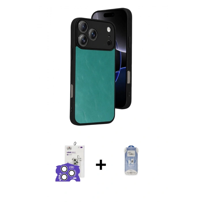 MARSİLYAN™- iPhone 17 Pro Max Kılıf Kıvılcım Işık Serisi - Siyah Joko Magic 5D Cam + Bilvis Titan Kamera Lens - GS