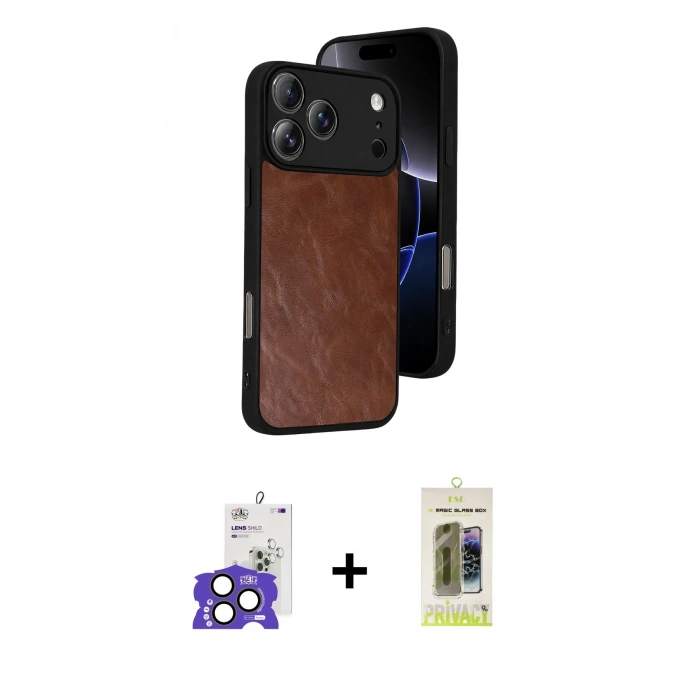 MARSİLYAN™- iPhone 17 Pro Max Kılıf Kıvılcım Işık Serisi - Siyah Joko Magic 5D Hayalet Cam + Bilvis Titan Kamera Lens - NLGY