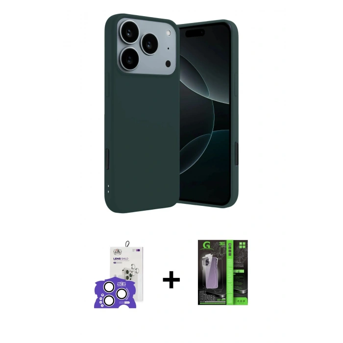 MARSİLYAN™- iPhone 17 Pro Max Kılıf Kozmos Yansıma Özel Seri - Şeffaf 360 Full Body Arka Koruyucu + Bilvis Titan Kamera Lens - GS