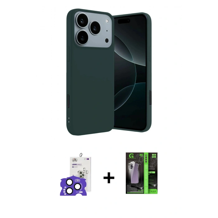 MARSİLYAN™- iPhone 17 Pro Max Kılıf Kozmos Yansıma Özel Seri - Şeffaf 360 Full Body Arka Koruyucu + Bilvis Titan Kamera Lens - LT