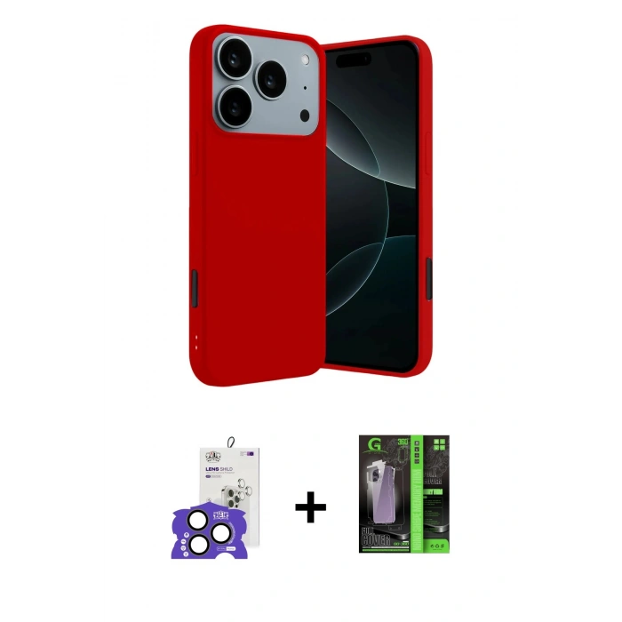 MARSİLYAN™- iPhone 17 Pro Max Kılıf Kozmos Yansıma Özel Seri - Şeffaf 360 Full Body Arka Koruyucu + Bilvis Titan Kamera Lens - NLGY