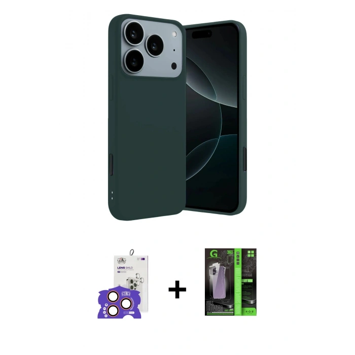 MARSİLYAN™- iPhone 17 Pro Max Kılıf Kozmos Yansıma Özel Seri - Şeffaf 360 Full Body Arka Koruyucu + Bilvis Titan Kamera Lens - TU