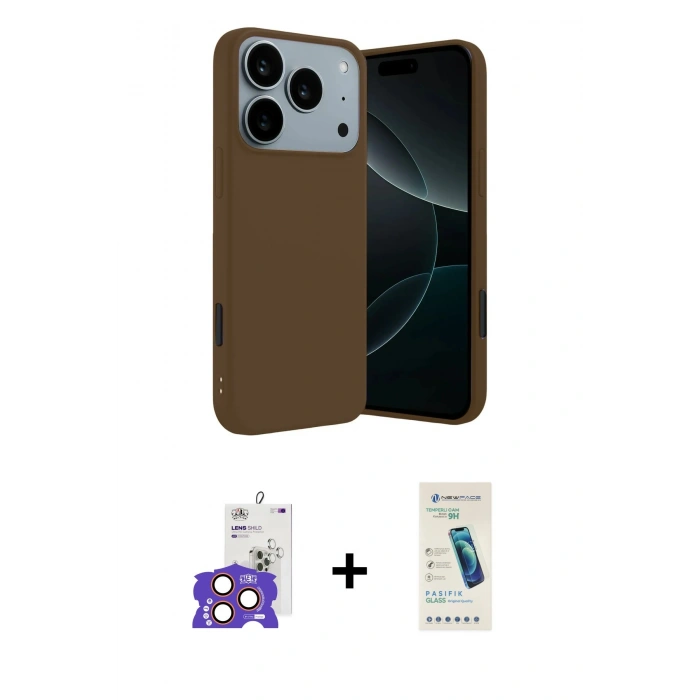 MARSİLYAN™- iPhone 17 Pro Max Kılıf Kozmos Yansıma Özel Seri - Şeffaf Pasifik Cam Ekran Koruyucu + Bilvis Titan Kamera Lens - TU