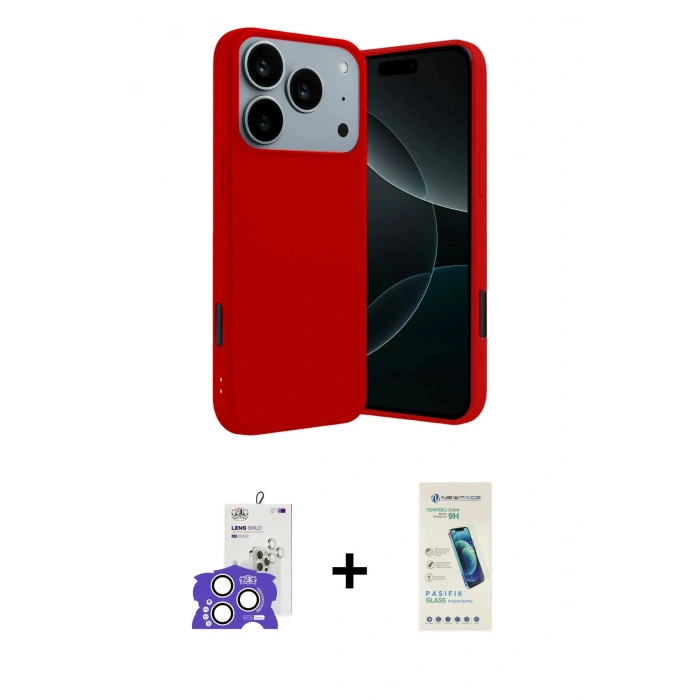 MARSİLYAN™- iPhone 17 Pro Max Kılıf Kozmos Yansıma Özel Seri - Şeffaf Pasifik Cam Ekran Koruyucu + Bilvis Titan Kamera Lens - GS