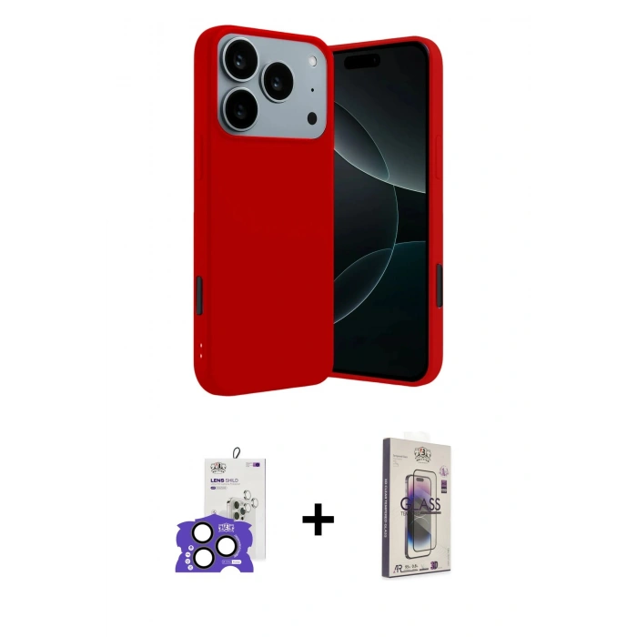 MARSİLYAN™- iPhone 17 Pro Max Kılıf Kozmos Yansıma Özel Seri - Siyah Bilvis 3D Cam Ekran Koruyucu + Bilvis Titan Kamera Lens - NLGY