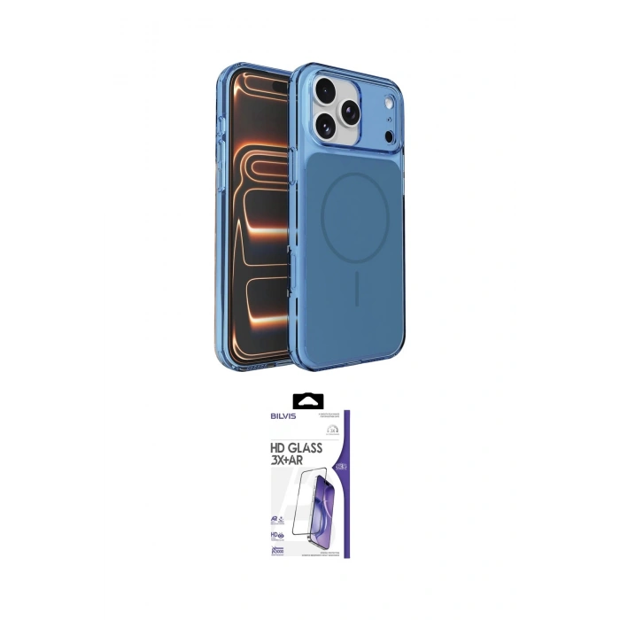 MARSİLYAN™- iPhone 17 Pro Max Kılıf Kutup Doku Serisi - Siyah Bilvis 3X AR HD Cam Ekran Koruyucu