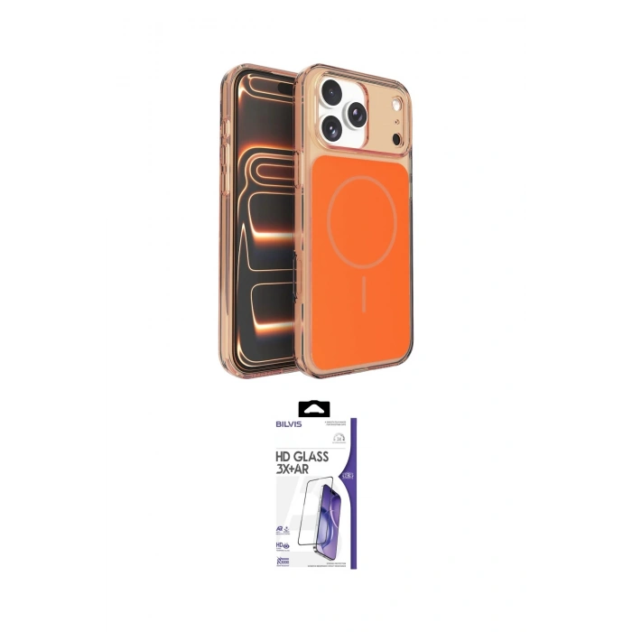 MARSİLYAN™- iPhone 17 Pro Max Kılıf Kutup Doku Serisi - Siyah Bilvis 3X AR HD Cam Ekran Koruyucu