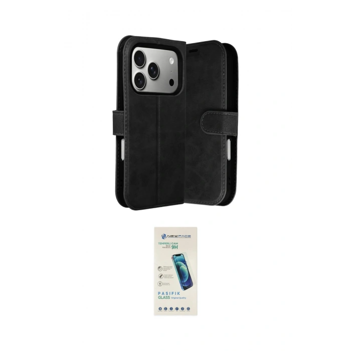 MARSİLYAN™- iPhone 17 Pro Max Kılıf Siluet Işık Serisi - Şeffaf Pasifik Cam Ekran Koruyucu