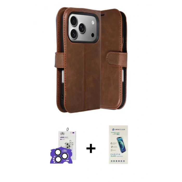 MARSİLYAN™- iPhone 17 Pro Max Kılıf Siluet Işık Serisi - Şeffaf Pasifik Cam Ekran Koruyucu + Bilvis Titan Kamera Lens - NLGY