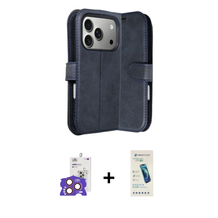 MARSİLYAN™- iPhone 17 Pro Max Kılıf Siluet Işık Serisi - Şeffaf Pasifik Cam Ekran Koruyucu + Bilvis Titan Kamera Lens - TU