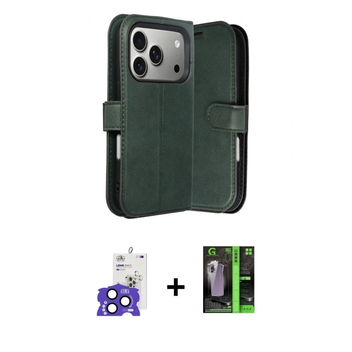 MARSİLYAN™- iPhone 17 Pro Max Kılıf Siluet Işık Serisi - Siyah 360 Mat Full Body Arka Koruyucu + Lacivert Bilvis Titan Kamera Lens