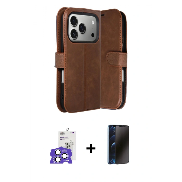 MARSİLYAN™- iPhone 17 Pro Max Kılıf Siluet Işık Serisi - Siyah 3D Antistatik Hayalet Cam Ekran Koruyucu + Bilvis Titan Kamera Lens - GS