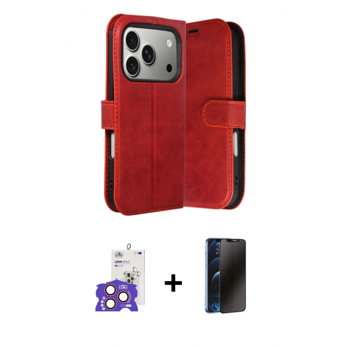 MARSİLYAN™- iPhone 17 Pro Max Kılıf Siluet Işık Serisi - Siyah 3D Antistatik Hayalet Cam Ekran Koruyucu + Bilvis Titan Kamera Lens - TU