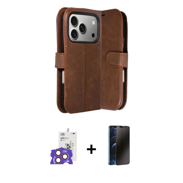 MARSİLYAN™- iPhone 17 Pro Max Kılıf Siluet Işık Serisi - Siyah 3D Antistatik Hayalet Cam Ekran Koruyucu + Bilvis Titan Kamera Lens - TU