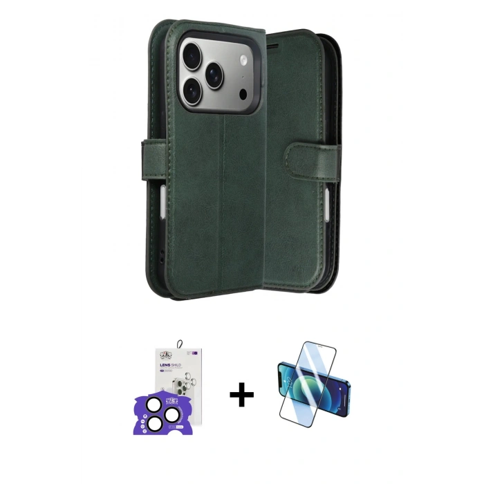MARSİLYAN™- iPhone 17 Pro Max Kılıf Siluet Işık Serisi - Siyah 3D Antistatik Seramik Nano Ekran Koruyucu + Bilvis Titan Kamera Lens - NLGY