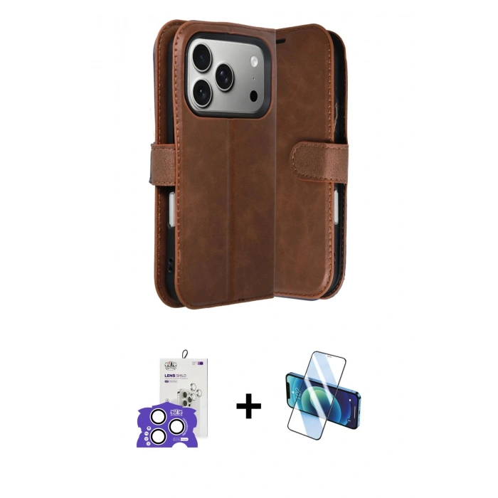 MARSİLYAN™- iPhone 17 Pro Max Kılıf Siluet Işık Serisi - Siyah 3D Antistatik Seramik Nano Ekran Koruyucu + Bilvis Titan Kamera Lens - GS