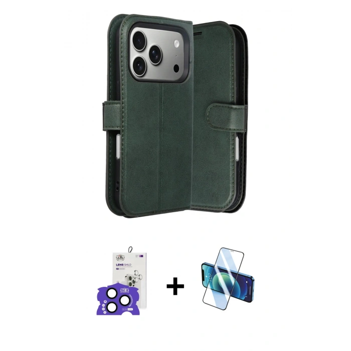 MARSİLYAN™- iPhone 17 Pro Max Kılıf Siluet Işık Serisi - Siyah 3D Antistatik Seramik Nano Ekran Koruyucu + Bilvis Titan Kamera Lens - LT