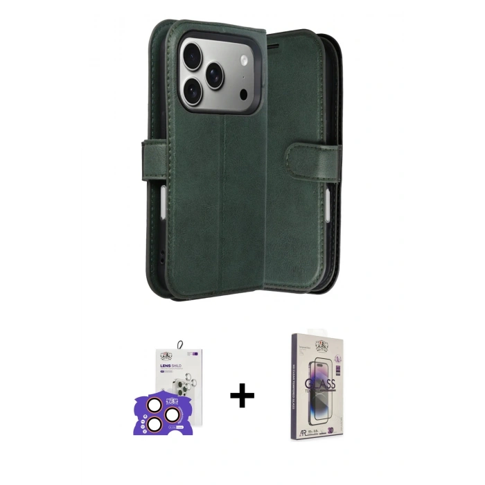 MARSİLYAN™- iPhone 17 Pro Max Kılıf Siluet Işık Serisi - Siyah Bilvis 3D Cam Ekran Koruyucu + Bilvis Titan Kamera Lens - TU