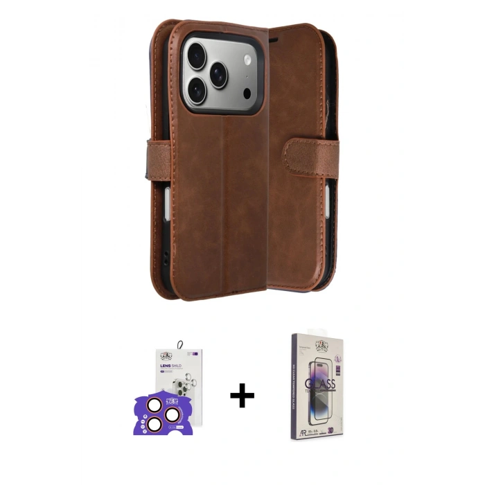 MARSİLYAN™- iPhone 17 Pro Max Kılıf Siluet Işık Serisi - Siyah Bilvis 3D Cam Ekran Koruyucu + Bilvis Titan Kamera Lens - TU