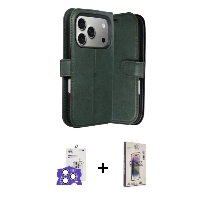 MARSİLYAN™- iPhone 17 Pro Max Kılıf Siluet Işık Serisi - Siyah Bilvis 3D Cam Ekran Koruyucu + Bilvis Titan Kamera Lens - GS