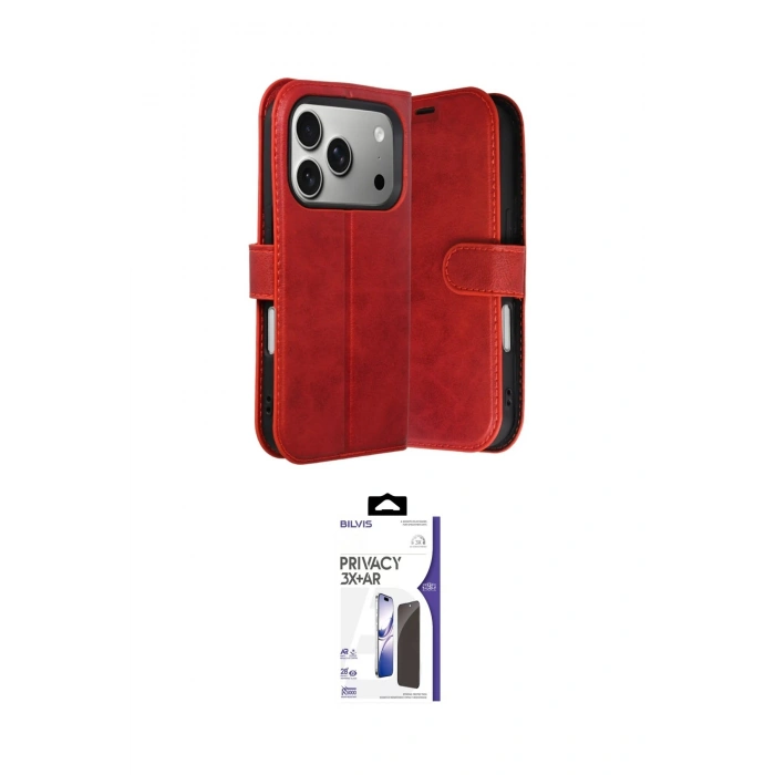 MARSİLYAN™- iPhone 17 Pro Max Kılıf Siluet Işık Serisi - Siyah Bilvis 3X AR Hayalet Cam Ekran Koruyucu