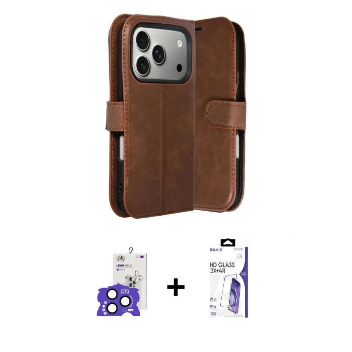 MARSİLYAN™- iPhone 17 Pro Max Kılıf Siluet Işık Serisi - Siyah Bilvis 3X AR HD Cam Ekran Koruyucu + Bilvis Titan Kamera Lens - LT