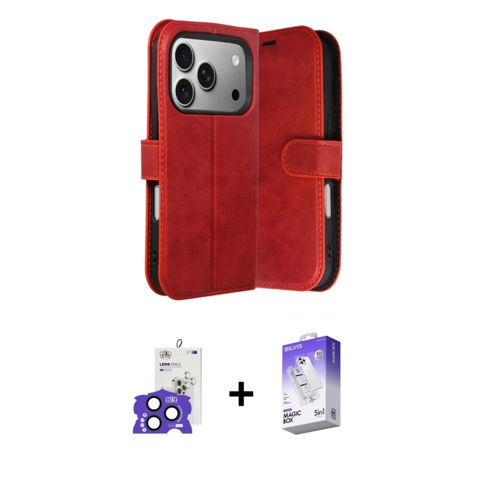 MARSİLYAN™- iPhone 17 Pro Max Kılıf Siluet Işık Serisi - Siyah Bilvis 5in1 3D Magic Cam Ekran Koruyucu + Bilvis Titan Kamera Lens - LT