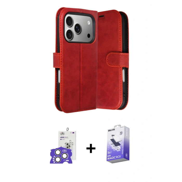 MARSİLYAN™- iPhone 17 Pro Max Kılıf Siluet Işık Serisi - Siyah Bilvis 5in1 5D Magic Hayalet Cam Ekran Koruyucu + Bilvis Titan Kamera Lens - GS