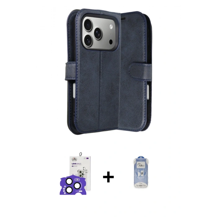 MARSİLYAN™- iPhone 17 Pro Max Kılıf Siluet Işık Serisi - Siyah Joko Magic 5D Cam + Bilvis Titan Kamera Lens - LT