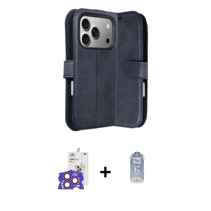 MARSİLYAN™- iPhone 17 Pro Max Kılıf Siluet Işık Serisi - Siyah Joko Magic 5D Cam + Bilvis Titan Kamera Lens - TU
