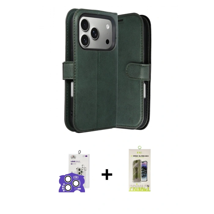 MARSİLYAN™- iPhone 17 Pro Max Kılıf Siluet Işık Serisi - Siyah Joko Magic 5D Hayalet Cam + Bilvis Titan Kamera Lens - GS