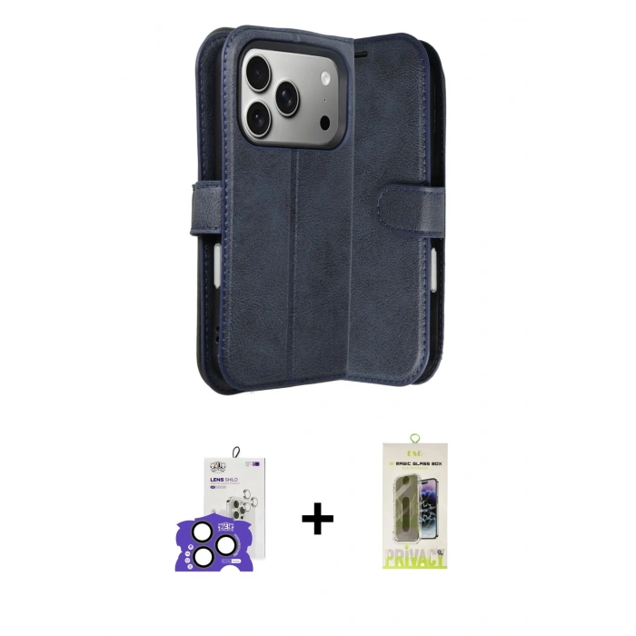 MARSİLYAN™- iPhone 17 Pro Max Kılıf Siluet Işık Serisi - Siyah Joko Magic 5D Hayalet Cam + Bilvis Titan Kamera Lens - NLGY