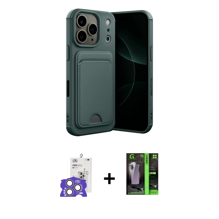MARSİLYAN™- iPhone 17 Pro Max Kılıf Vadi Çizgi Prime - Şeffaf 360 Full Body Arka Koruyucu + Bilvis Titan Kamera Lens - GS