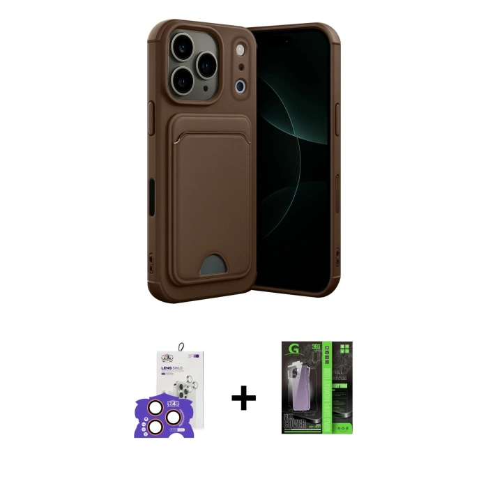 MARSİLYAN™- iPhone 17 Pro Max Kılıf Vadi Çizgi Prime - Şeffaf 360 Full Body Arka Koruyucu + Bilvis Titan Kamera Lens - TU