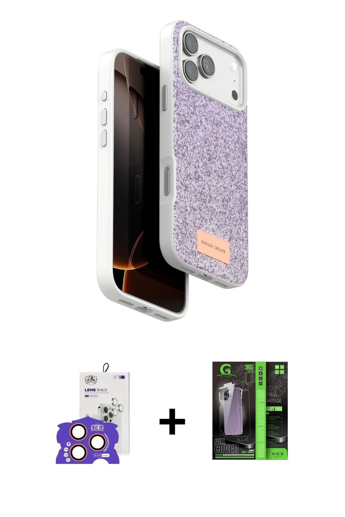 MARSİLYAN™- iPhone 17 Pro Max Kılıf Vadi Klasik Serisi - Şeffaf 360 Full Body Arka Koruyucu + Bilvis Titan Kamera Lens - TU