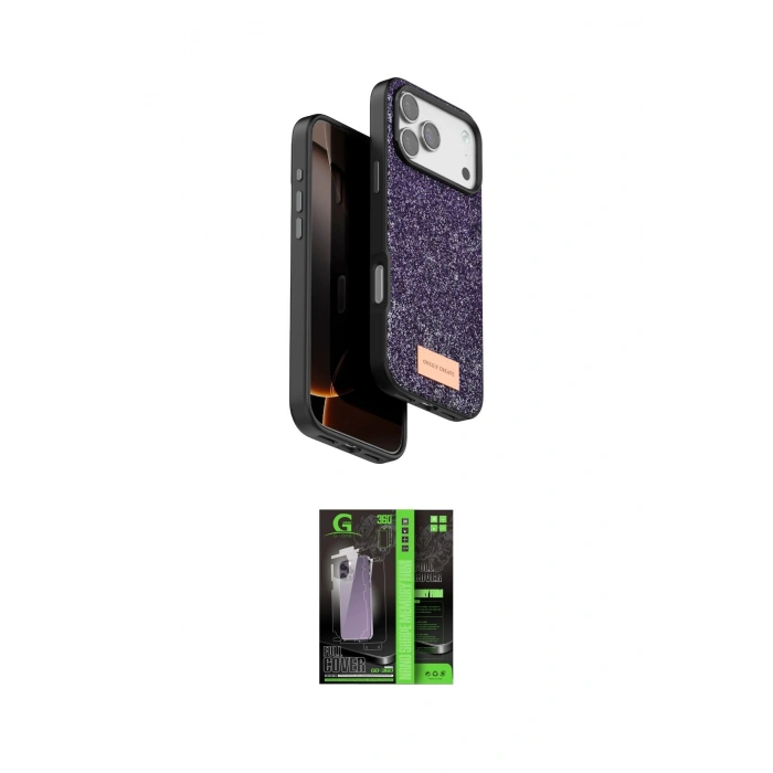MARSİLYAN™- iPhone 17 Pro Max Kılıf Vadi Klasik Serisi - Siyah 360 Mat Full Body Arka Koruyucu