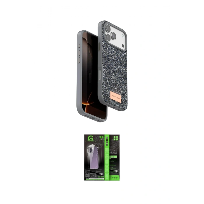 MARSİLYAN™- iPhone 17 Pro Max Kılıf Vadi Klasik Serisi - Siyah 360 Mat Full Body Arka Koruyucu