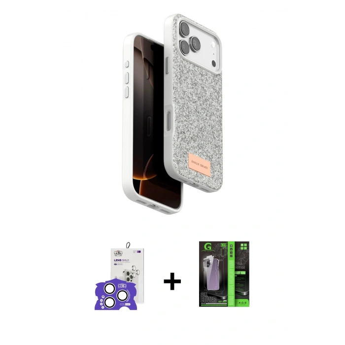 MARSİLYAN™- iPhone 17 Pro Max Kılıf Vadi Klasik Serisi - Siyah 360 Mat Full Body Arka Koruyucu + Bilvis Titan Kamera Lens - GS