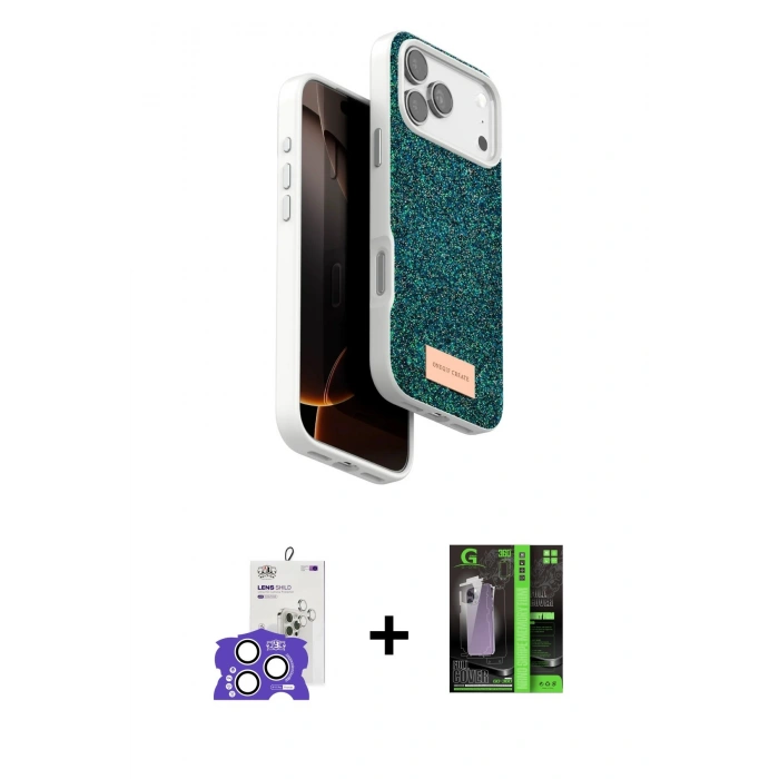 MARSİLYAN™- iPhone 17 Pro Max Kılıf Vadi Klasik Serisi - Siyah 360 Mat Full Body Arka Koruyucu + Bilvis Titan Kamera Lens - GS