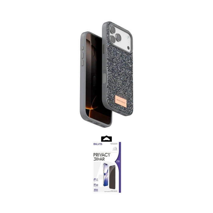 MARSİLYAN™- iPhone 17 Pro Max Kılıf Vadi Klasik Serisi - Siyah Bilvis 3X AR Hayalet Cam Ekran Koruyucu