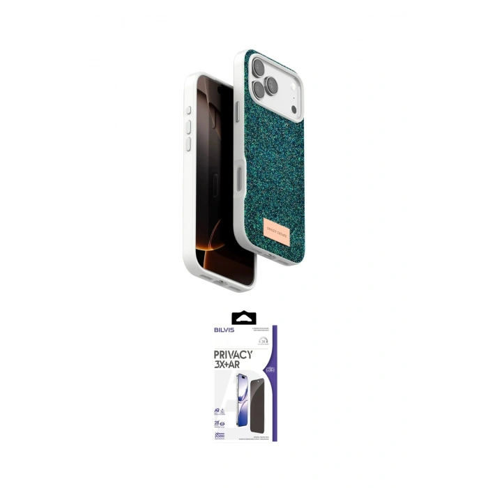 MARSİLYAN™- iPhone 17 Pro Max Kılıf Vadi Klasik Serisi - Siyah Bilvis 3X AR Hayalet Cam Ekran Koruyucu