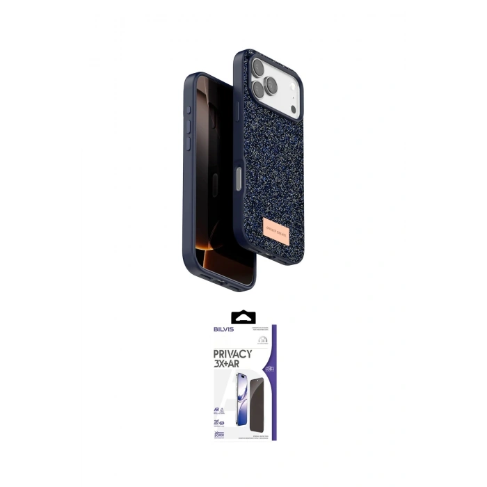 MARSİLYAN™- iPhone 17 Pro Max Kılıf Vadi Klasik Serisi - Siyah Bilvis 3X AR Hayalet Cam Ekran Koruyucu